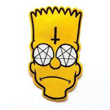 The Simpsons, Bart Simpson Face "Bugged Out, Eyes" Embroidered patch -New