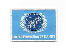 Star Trek U.F.P. (United Federation of Planets) Blue Flag Embroidered Patch