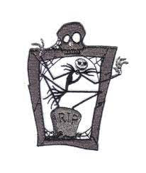 The Nightmare Before Christmas Jack & Tombstone Embroidered Patch