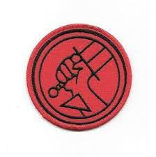 Hellboy Motion Picture Chest Logo (Red) Embroidered Patch -new
