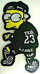 Bart Simpson , Sneaking Away "The Simpsons" Embroidered Patch -new