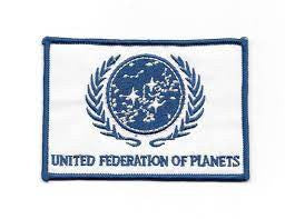 4 inch wide, a new Star Trek United Federation of Planets White Flag embroidered patch.  Sew in or iron. 

Please note we will always combine shipping on like items.  Any additional patch or pin will ship for 50 cent per item.  Any additional payment will be reimbursed to your Paypal account.  Thank You.
