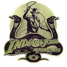 1. 3/4 inches tall,  a new Indiana Jones Adventure (Harrison Ford) cloisonne enamel pin, with a clutch back. 

Please note we will always combine shipping on like items.  Any additional patch or pin will ship for 50 cent per item.  Any additional payment will be reimbursed to your Paypal account.  Thank You.