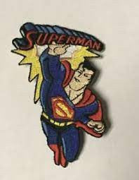 3.25 inches wide, a new DC Comics, Superman Animated "Flying with logo" embroidered patch. Sew on or iron on. New.

Please note we will always combine shipping on like items.  Any additional patch or pin will ship for 50 cent per item.  Any additional payment will be reimbursed to your Paypal account.  Thank You.