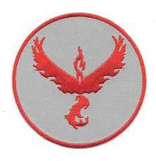 3.5 inches diameter, a new Pokemon Go Game Team Valor embroidered patch. Sew or iron on.

Please note we will always combine shipping on like items.  Any additional patch or pin will ship for 50 cent per item.  Any additional payment will be reimbursed to your Paypal account.  Thank You.