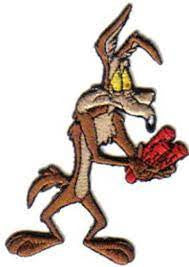 Wile E. Coyote Figure with Dynamite in Hand (Looney Tunes) Embroidered Patch
