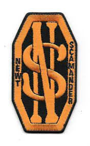 3 1/2 inches tall, Fantastic Beasts And Where To Find Them Newt Scamander logo embroidered patch. Sew on or iron on. New.

Please note we will always combine shipping on like items.  Any additional patch or pin will ship for 50 cent per item.  Any additional payment will be reimbursed to your Paypal account.  Thank You.