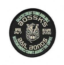 4 inches in diameter, a new Star Wars Celebration VI Bounty Hunter Bossk’s Bail Bonds Logo Embroidered Patch.   Sew on or iron. New.

Please note we will always combine shipping on like items.  Any additional patch or pin will ship for 50 cent per item.  Any additional payment will be reimbursed to your Paypal account.  Thank You.