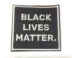 Black Lives Matter. Embroidered Patch -new