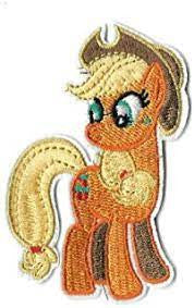 3 1/2 inches tall, a new My Little Pony "Applejack" embroidered patch.  Sew on on or iron   

Please note we will always combine shipping on like items.  Any additional patch or pin will ship for 50 cent per item.  Any additional payment will be reimbursed to your Paypal account.  Thank You.