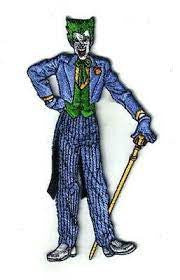 5 inch tall, a new "the Joker" standing with cane (Batman) embroidered patch. Sew on or iron on. New.

Please note we will always combine shipping on like items.  Any additional patch or pin will ship for 50 cent per item.  Any additional payment will be reimbursed to your Paypal account.  Thank You.