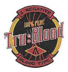 True Blood "A Negative Blood Type - 100 Pure" Embroidered Patch -new