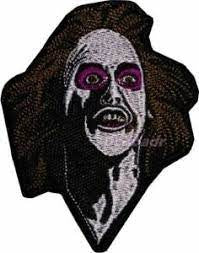3.5 inches tall, new Beetlejuice (Michael Keaton) embroidered patch, Sew on or iron.  

Please note we will always combine shipping on like items.  Any additional patch or pin will ship for 50 cent per item.  Any additional payment will be reimbursed to your Paypal account.  Thank You.