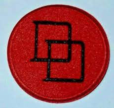 Marvel Daredevil, The Man Without Fear "DD" Logo Embroidered Patch, new