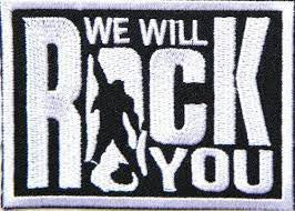 3 inches wide,  a new "We Will Rock You" Band Logo"  embroidered patch.  Sew on or Iron.  New. 

Please note we will always combine shipping on like items.  Any additional patch or pin will ship for 50 cent per item.  Any additional payment will be reimbursed to your Paypal account.  Thank You.