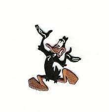 3 inches tall, a new Daffy Duck "Confused" (Looney Tunes) embroidered patch. Sew or iron on.

Please note we will always combine shipping on like items.  Any additional patch or pin will ship for 50 cent per item.  Any additional payment will be reimbursed to your Paypal account.  Thank You.
