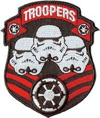 3 3/8 inches tall,  a new Star Wars Stormtrooper  "3 TROOPERS"  embroidered patch. Sew on or iron on.

Please note we will always combine shipping on like items.  Any additional patch or pin will ship for 50 cent per item.  Any additional payment will be reimbursed to your Paypal account.  Thank You.