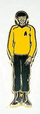 2.25 inches tall a new Star Trek: The Original Series Ensign Pavel Chekov Cloisonne PIn with pin back clutch.

Please note we will always combine shipping on like items.  Any additional patch or pin will ship for 50 cent per item.  Any additional payment will be reimbursed to your Paypal account.  Thank You.