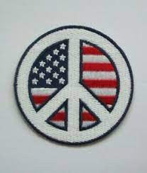 3 inches diameter, American peace sign embroidered patch. Sew on or iron on. New. 

Please note we will always combine shipping on like items.  Any additional patch or pin will ship for 50 cent per item.  Any additional payment will be reimbursed to your Paypal account.  Thank You.