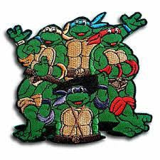 Teenage Mutant Ninja Turtles Happy Cast xL Embroidered Patch -NEW