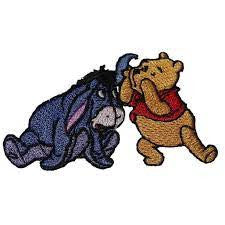 4 inches wide, a new Winnie the Pooh and Eeyore embroidered patch. Sew on or iron on. New.

Please note we will always combine shipping on like items.  Any additional patch or pin will ship for 50 cent per item.  Any additional payment will be reimbursed to your Paypal account.  Thank You.