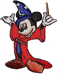 Mickey Mouse "Wizard" (Fantasia) Embroidered Patch - New