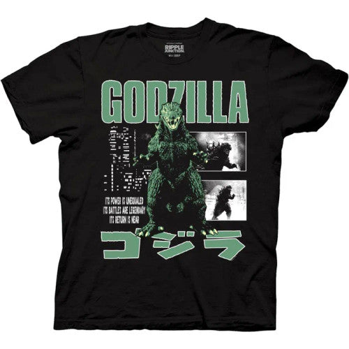 Godzilla Classic 2000  Stance with Kanji  Men's/Unisex T-Shirt S-3X