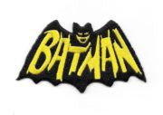 Batman 1960's tv show cape and name logo embroidered patch
This is the comic name logo seen in the opening credits of the cult 1960’s TV show Batman. Copied from the comic books from that time period and produced many years ago.
