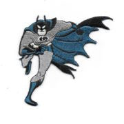 Batman animated tv show batman running figure embroidered patch
This is a comic art rendition of Batman, copied from the animated TV series and produced many years ago. It is not an easy patch to find, and is embroidered, 3.5″ high and is in mint unused condition