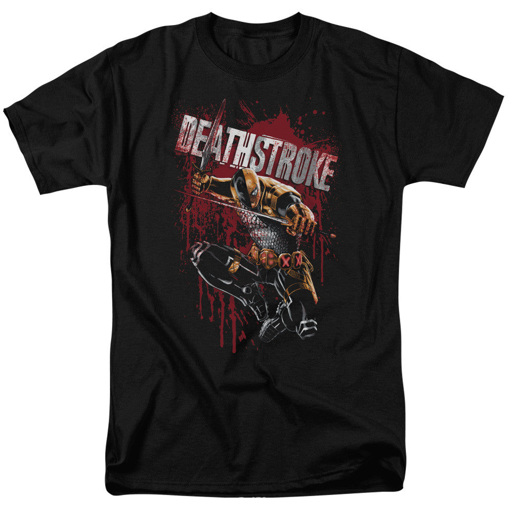 Deathstroke-Blood Splattered
100% cotton high quality pre shrunk machine washable t-shirt