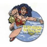 DC wonder woman flying figure and name embroidered patch
This mint, unused 4″ high patch features a full figure flying Wonder Woman and logo as seen in the late silver age of DC Comics to the present.