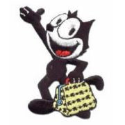 Felix the cat with magic bag of tricks character embroidered patch
This mint, unused patch measures 2.5″ high and features the figure of a smiling Felix holding his magic bag of tricks, from the popular cult favorite cartoon Felix the Cat.