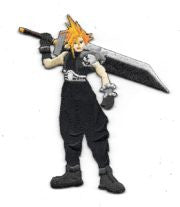 Final Fanasty VII video game cloud strife figure embroidered patch

This is a 3″ x 4.25″ high new and unused embroidered patch that reproduces the die-cut figure of Cloud Strife, the main protagonist from the popular Final Fantasy VII game Series. It has a glue backing for easy application to a cloth surface.
