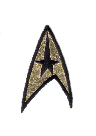 Star Trek Classic TV Series Command Logo Embroidered Foil Chest Patch
This mint patch pictures the command chevron as seen on the episodes of classic Star Trek. It was seen on the left breast of the shirts, as worn by Captain Kirk and Lt. Sulu.