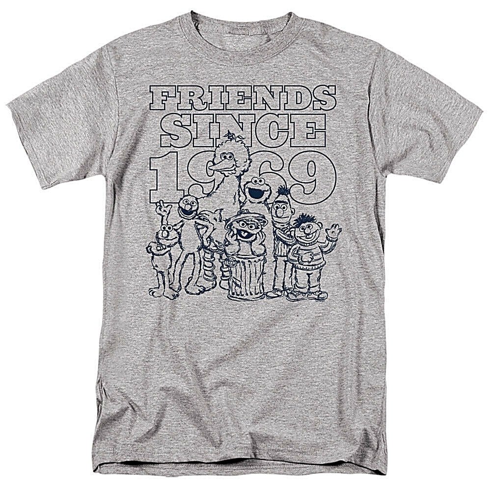 Sesame Street "Friends Since 1969" Mens Unisex T-Shirt, Available Sm to 3x
100% Cotton High Quality Pre Shrunk Machine Washable T Shirt