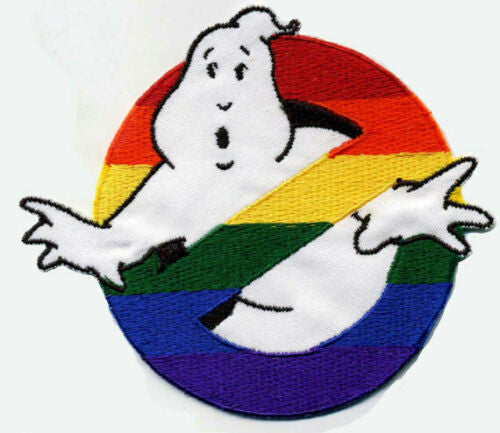 Ghostbusters motion picture rainbow warrior logo 
Embroidered sewing on or iron on patch