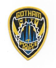 Batman gotham police dept shield logo embroidered patch
This is the logo of the Gotham City Police Department as seen in the movie Batman Forever. This patch measures 3.5″ x 4.5″ and is in mint condition.  It has been stored in a smoke and pet free environment and comes with a glue backing for easy application to a cloth surface.