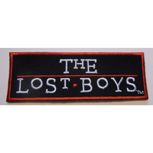 4 1/2 inches wide, a new "The Lost Boys" logo  embroidered  patch. Sew or iron on. New.

Please note we will always combine shipping on like items.  Any additional patch or pin will ship for 50 cent per item.  Any additional payment will be reimbursed to your Paypal account.  Thank You.