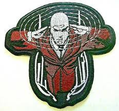 4 1/4 inches wide, a new Charles Xavier "Mind Control" the Uncanny X-Men X-Large embroidered patch. Sew on or iron on. New.

Please note we will always combine shipping on like items.  Any additional patch or pin will ship for 50 cent per item.  Any additional payment will be reimbursed to your Paypal account.  Thank You.