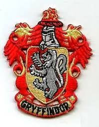 Harry Potter Gryffindor Logo Die Cut Embroidered Patch -new