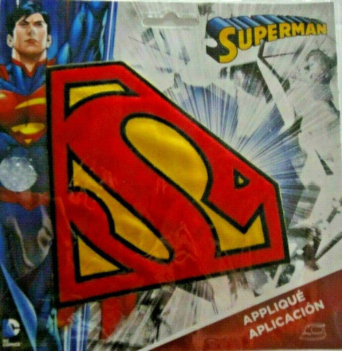 Superman 6.25" wide Shield Logo (DC Comics) Embroidered Patch -new