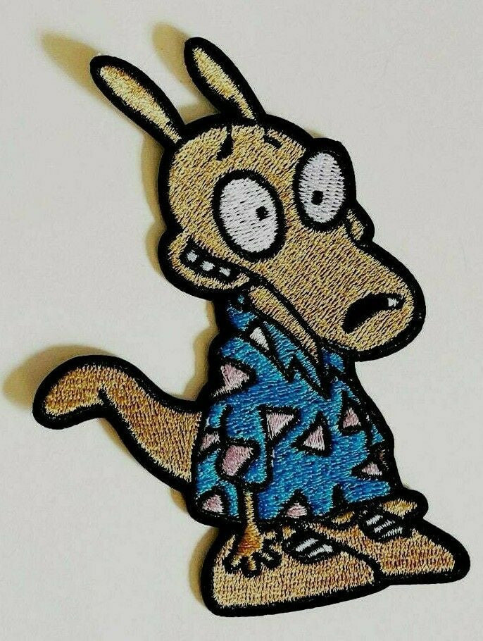 4.5 inches tall, a new Rocko's Modern Life (Nickelodeon) embroidered patch. Sew or iron on. New.
 
Please note we will always combine shipping on like items.  Any additional patch or pin will ship for 50 cent per item.  Any additional payment will be reimbursed to your Paypal account.  Thank You.