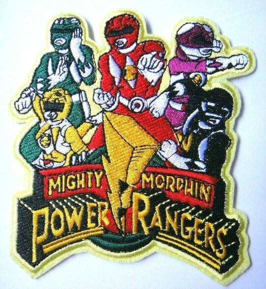 4" x 4 1/2", Mighty Morphin Power Rangers embroidered jacket patch. Sew on or iron.

Please note we will always combine shipping on like items.  Any additional patch or pin will ship for 50 cent per item.  Any additional payment will be reimbursed to your Paypal account.  Thank You.
