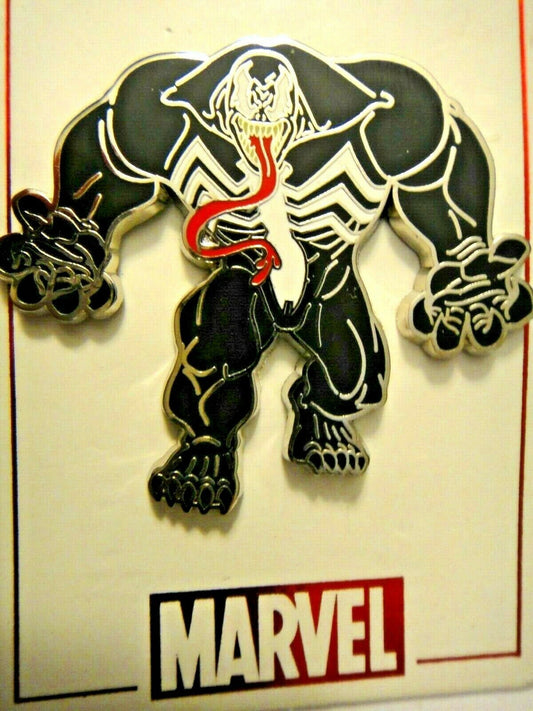 1. 3/4 inches tall,  a new Venom with his tongue out "Spider-Man" clossaine pin.  Produced by Disney Parks, the Marvel Comics Villains.    Includes a clutch back.

Please note we will always combine shipping on like items.  Any additional patch or pin will ship for 50 cent per item.  Any additional payment will be reimbursed to your Paypal account.  Thank You.