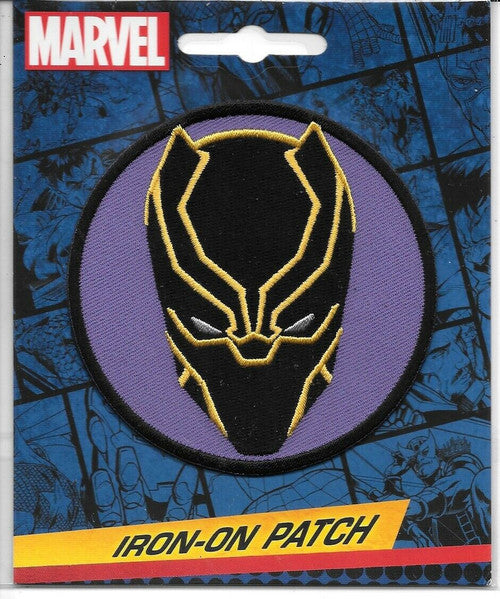 Black Panther "Face Mask" Embroidered Patch -new