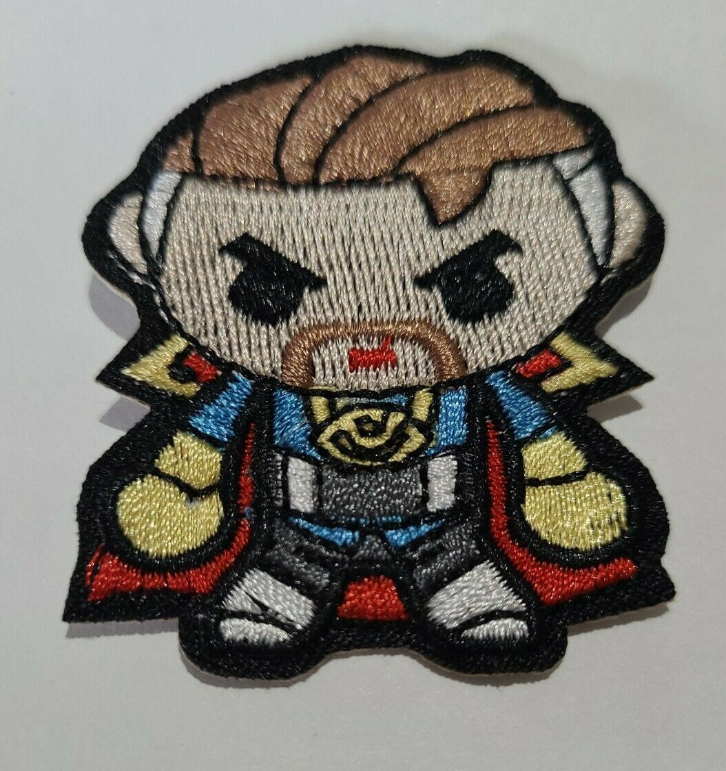 2 1/2 inches tall, a new Marvel Comics Doctor Strange "Chibi" embroidered patch. Sew on or iron on. New.

Please note we will always combine shipping on like items.  Any additional patch or pin will ship for 50 cent per item.  Any additional payment will be reimbursed to your Paypal account.  Thank You.