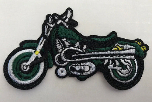 Harley Davidson Green Motorcycle Embroidered Patch -new
