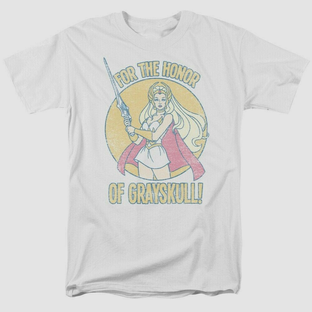 She-Ra 'For the Honor of Grayskul" Adult Mens Unisex T-Shirt, Available Sm to 3x
100% Cotton High Quality Pre Shrunk Machine Washable T Shirt