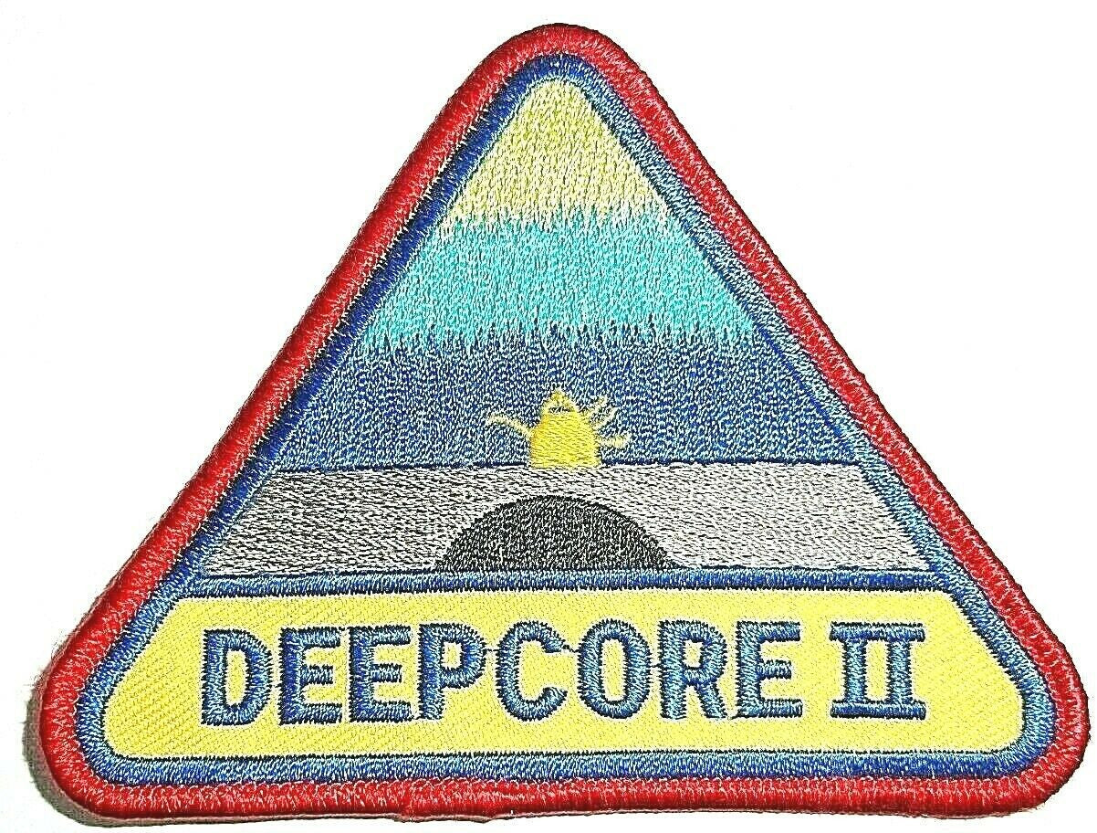 4 inches wide,  a new  Abyss Movie Deepcore II Embroidered Patch.  Sew on or iron. 
The glue back is torn but no one should care as patches are sew on.  

Please note we will always combine shipping on like items.  Any additional patch or pin will ship for 50 cent per item.  Any additional payment will be reimbursed to your Paypal account.  Thank You.