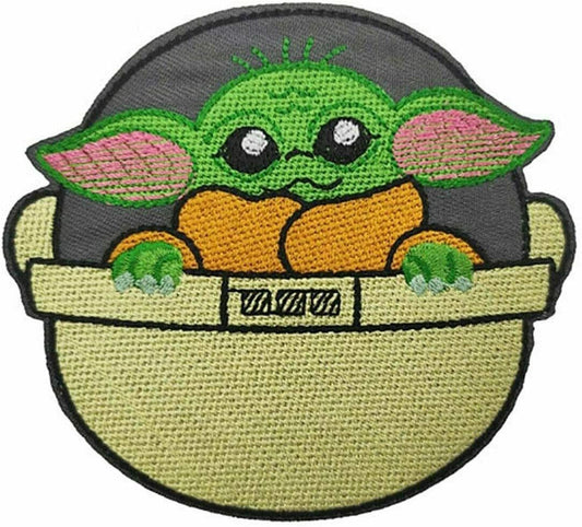 3.5 inches wide, a new Star Wars "Baby Yoda -in a basket" embroidered patch. Sew on or iron on. New.

Please note we will always combine shipping on like items.  Any additional patch or pin will ship for 50 cent per item.  Any additional payment will be reimbursed to your Paypal account.  Thank You.